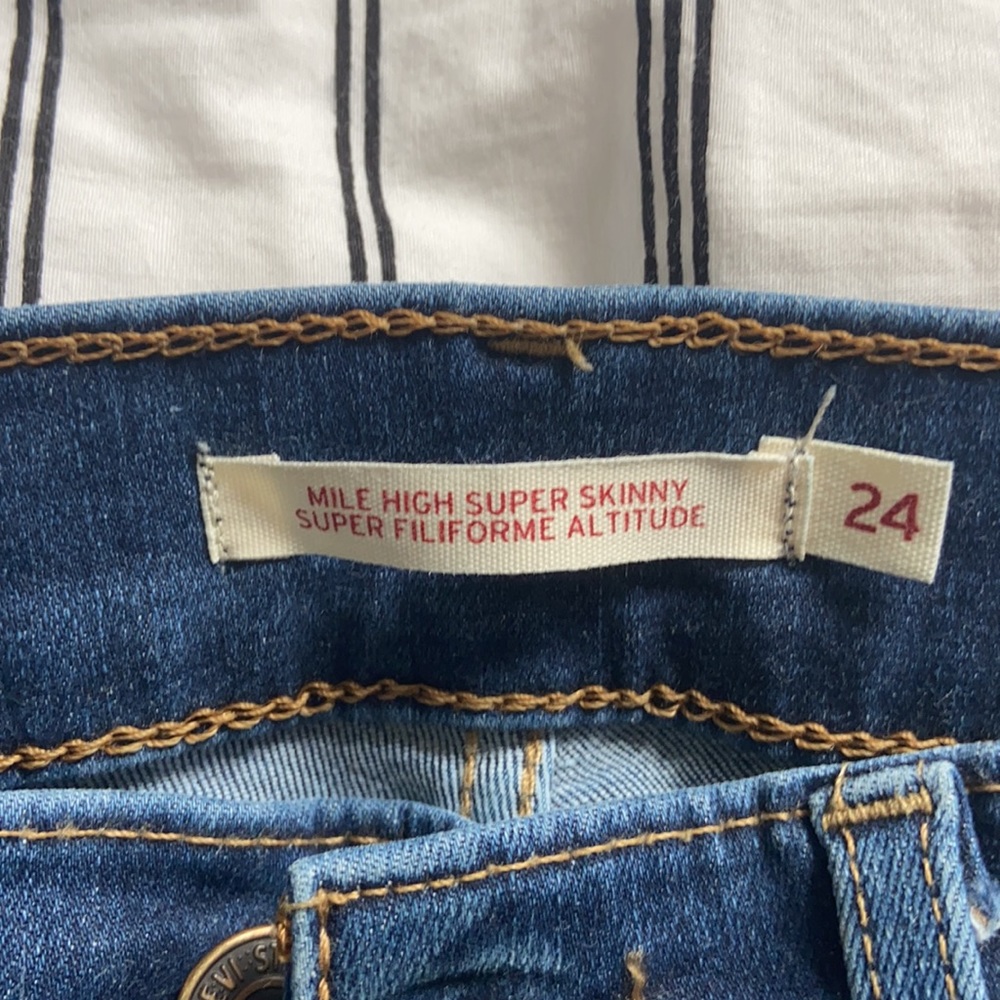 Mile high super skinny Levi’s jeans. W24 L32 - Picture 3 of 4
